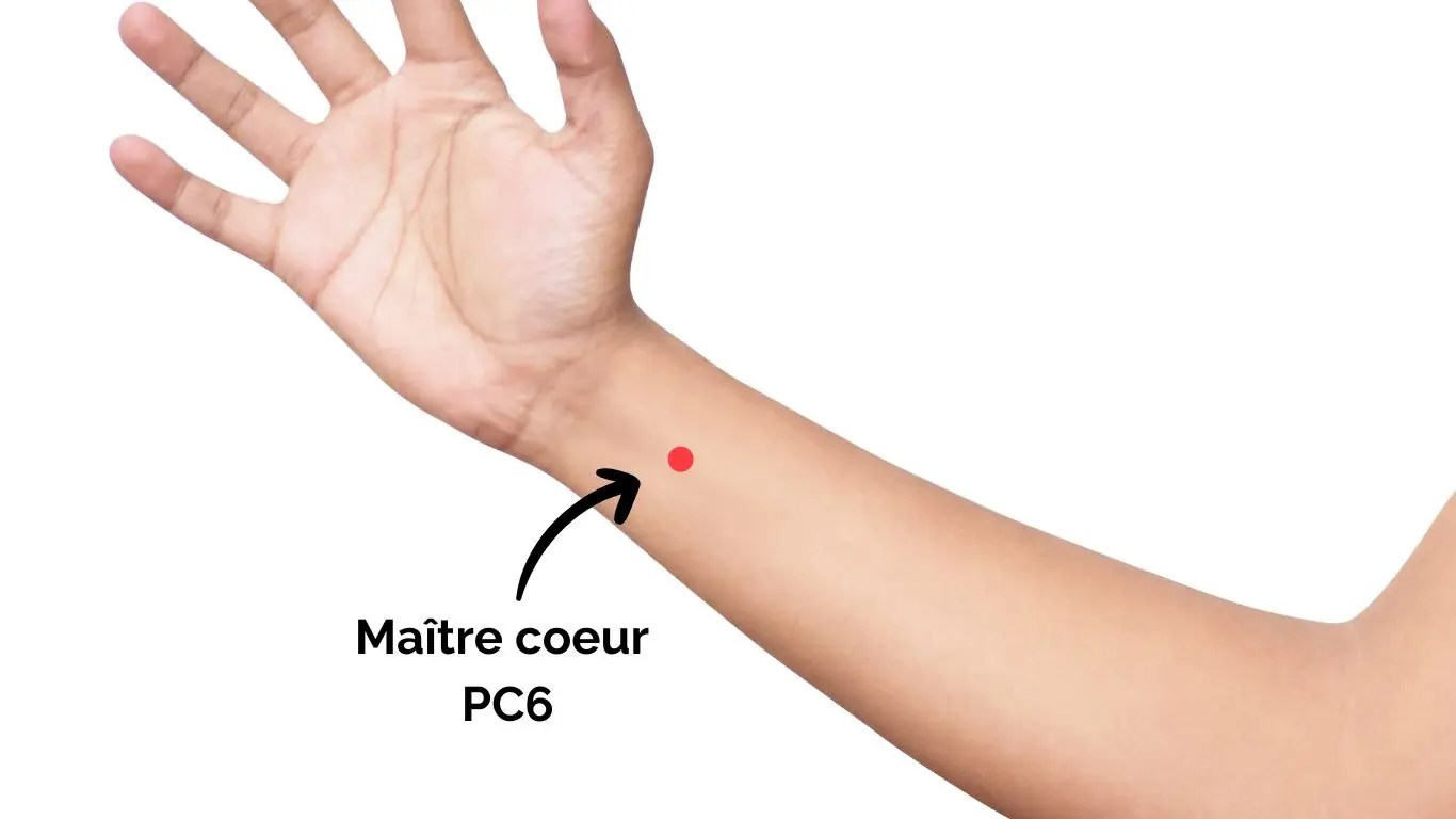point acupression Maître coeur 6 (PC6) pour dépression